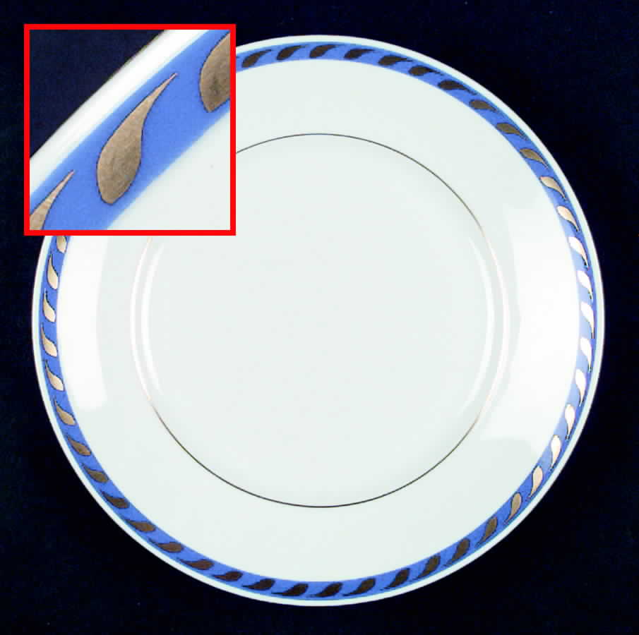 Candlelight Blue Salad Plate by Herend-1