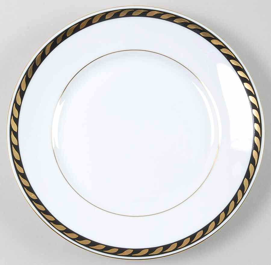 Candlelight Black Salad/Dessert Plate by Herend-1