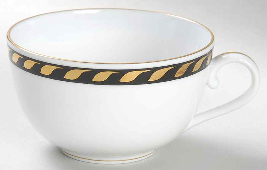 Candlelight Black Flat Cup by Herend-1