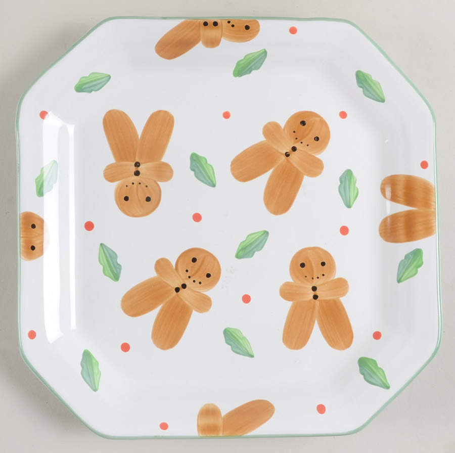 Gingerbread Man 8" Square Tray by Herend Village-1