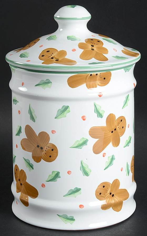 Gingerbread Man Large Canister & Lid by Herend Village-1