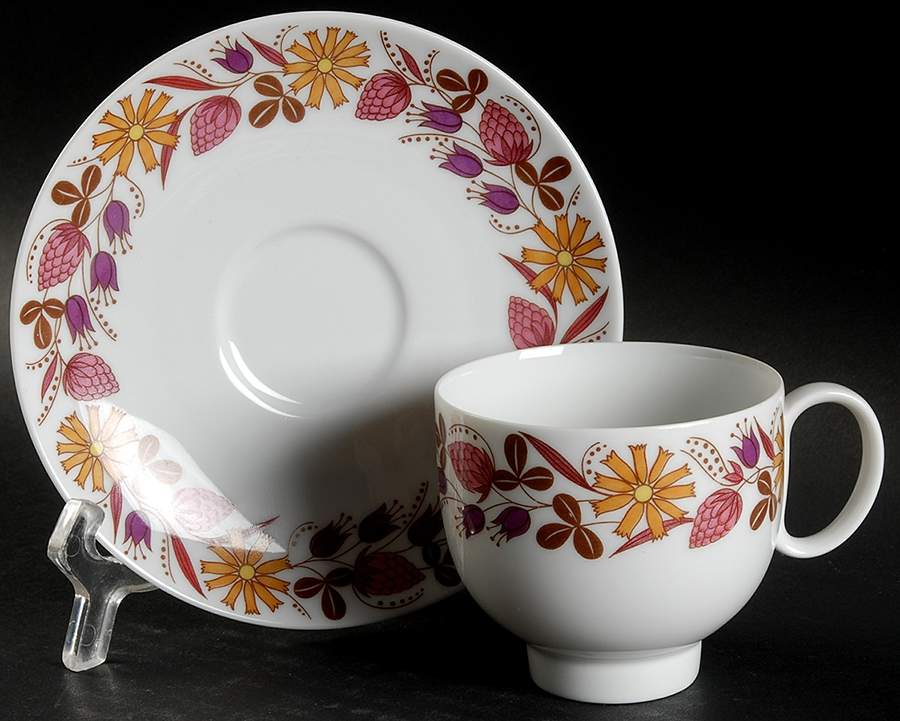 Birgit Footed Cup & Saucer Set by Heinrich - H&C-1