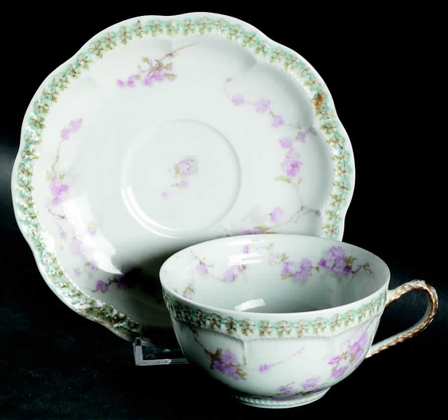 Schleiger 248I Flat Cup & Saucer Set by Haviland-1
