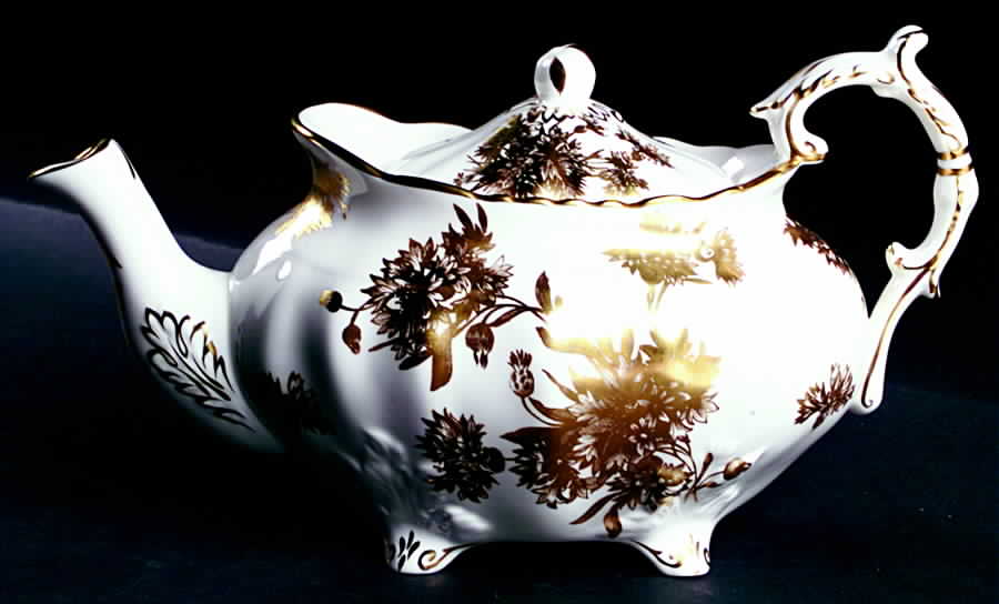 Golden Cornflower Teapot & Lid by Hammersley-1