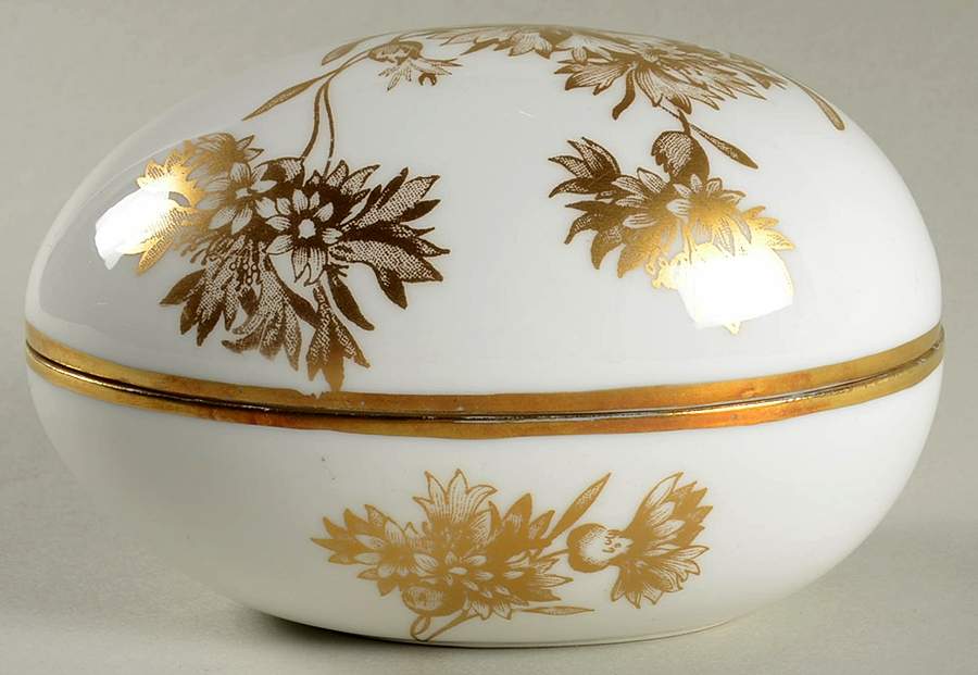 Golden Cornflower Large Egg Box & Lid by Hammersley-1
