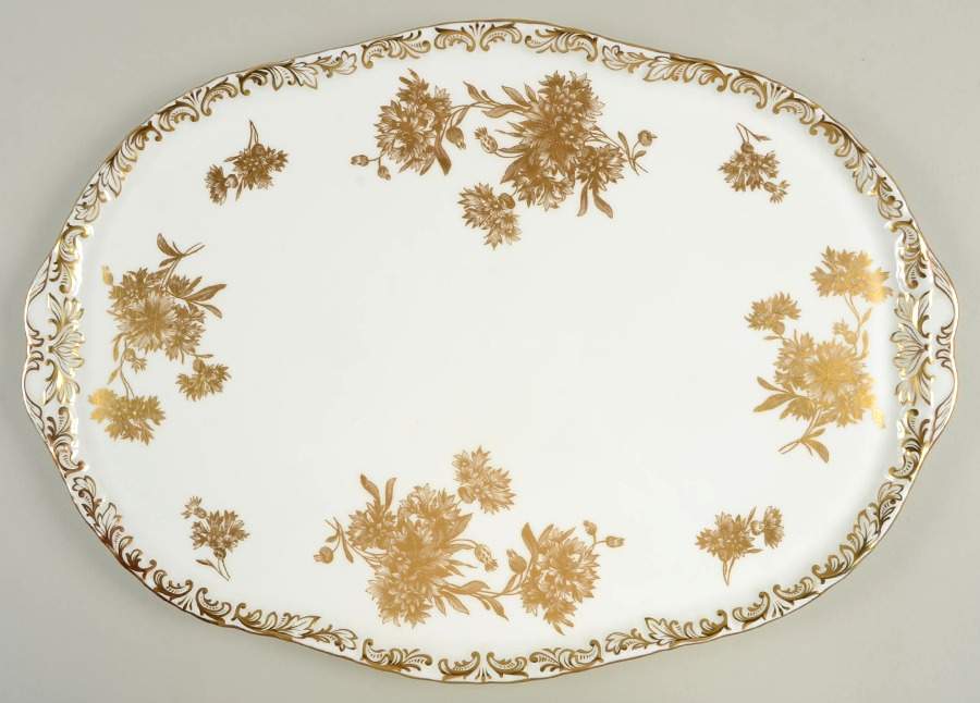 Golden Cornflower 18" Handled Tray by Hammersley-1