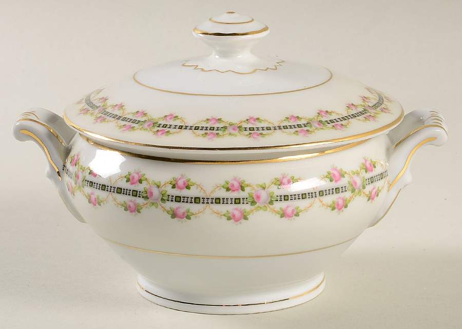 HWC8 Sugar Bowl & Lid by HW (Germany, Czech)-1
