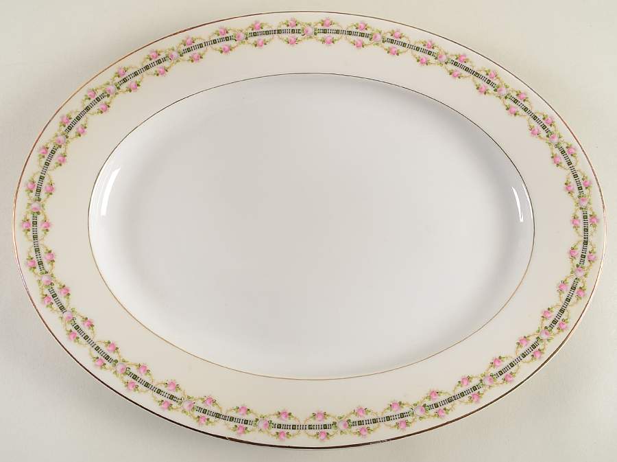 HWC8 15" Oval Serving Platter by HW (Germany, Czech)-1