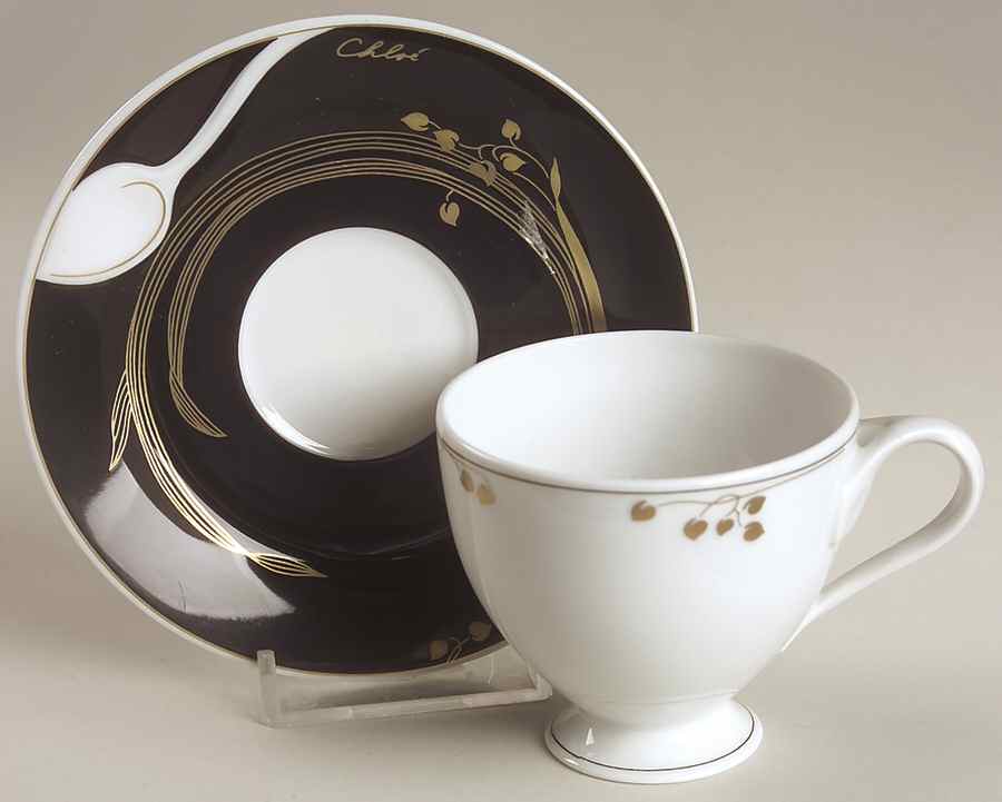 St Honore Footed Demitasse Cup & Saucer Set by Hutschenreuther-1