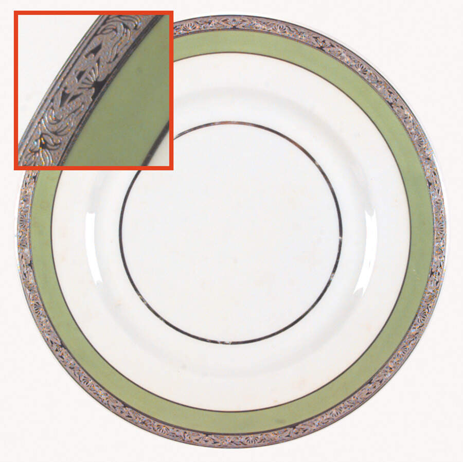 Platinum and Gold Dinner Plate by Heinrich - H&C-1