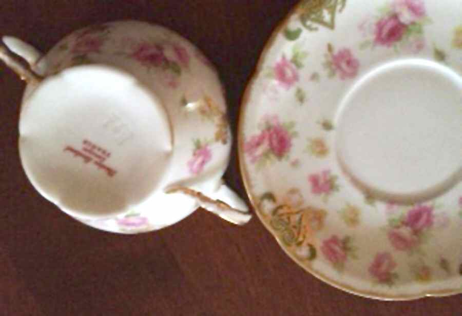 Schleiger 1060-1 Flat Cream Soup Bowl & Saucer Set by Haviland-1