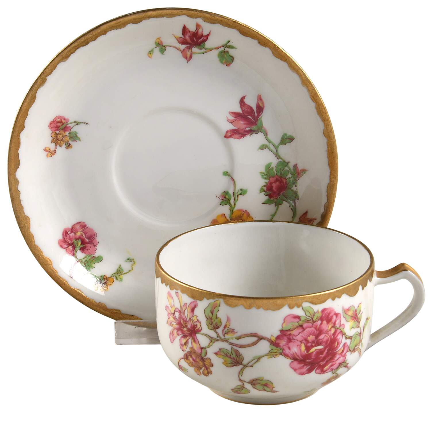 Alsace Flat Cup & Saucer Set by Haviland-1