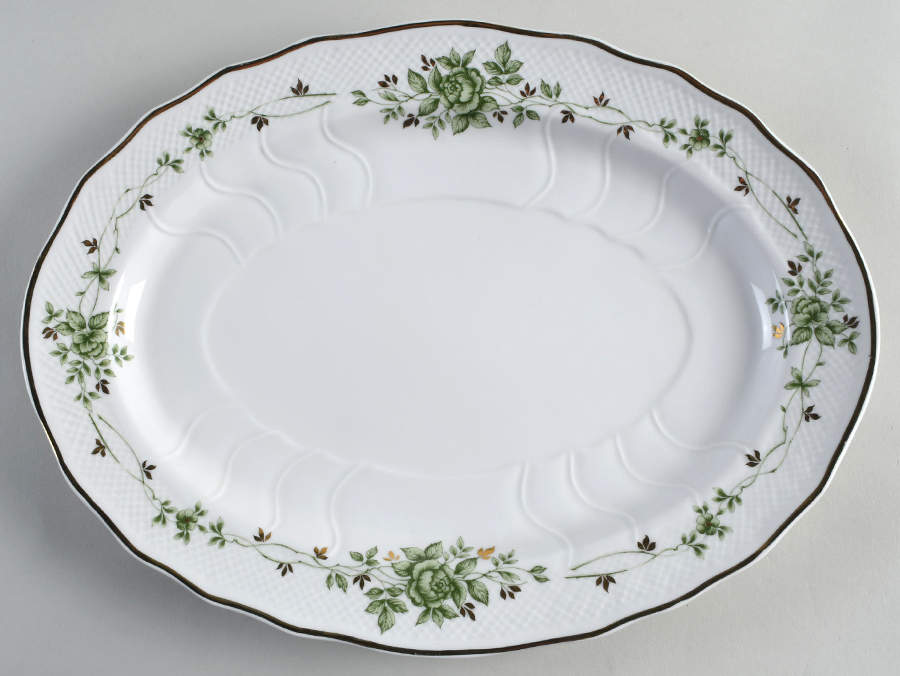HLH1 14" Oval Serving Platter by Hollohaza-1