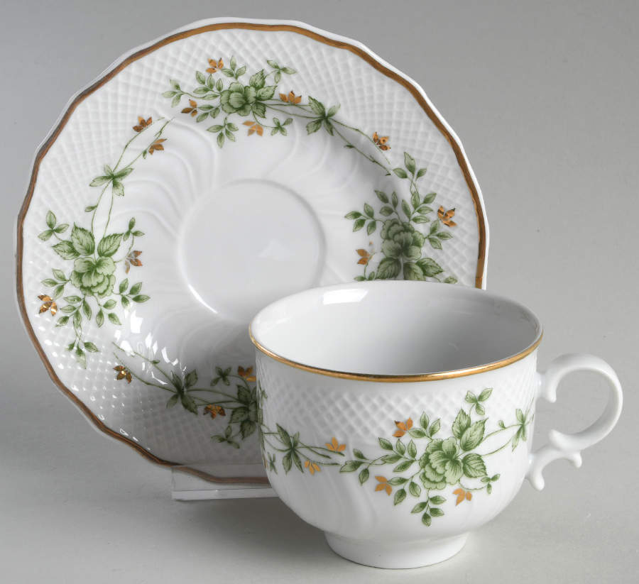 HLH1 Footed Cup & Saucer Set by Hollohaza-1
