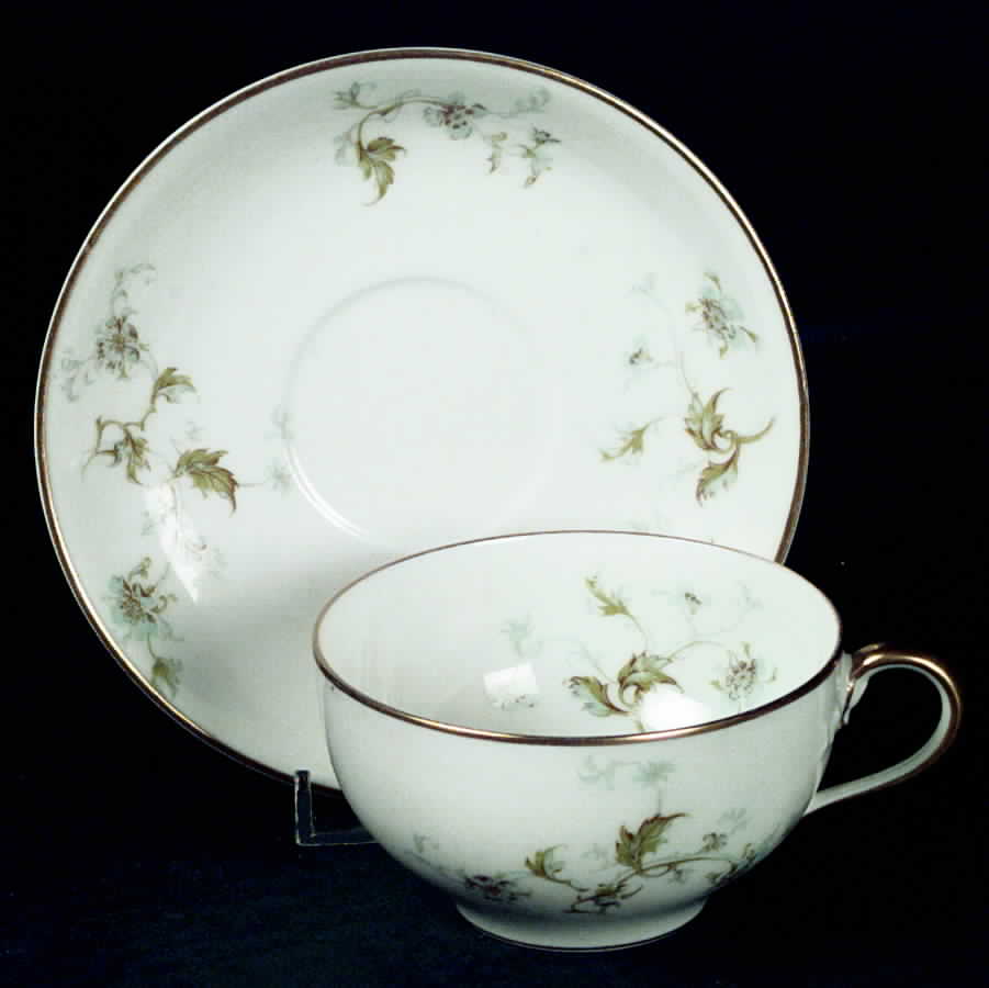 Schleiger 905 Flat Cup & Saucer Set by Haviland-1
