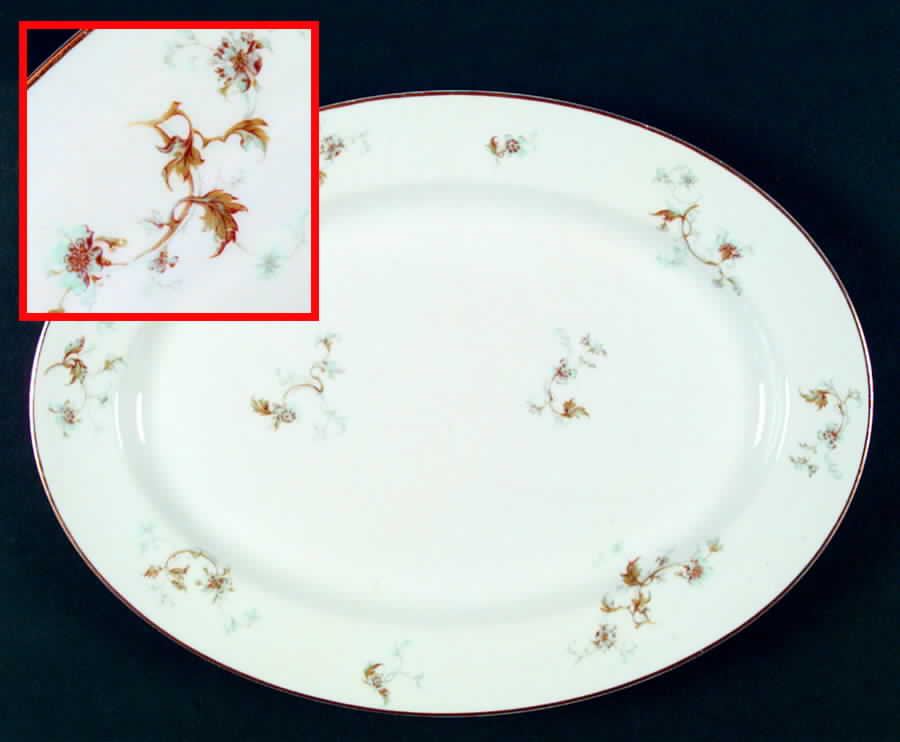 Schleiger 905 14" Oval Serving Platter by Haviland-1