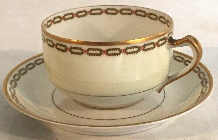 Schleiger 588-2 Flat Cup & Saucer Set by Haviland-1