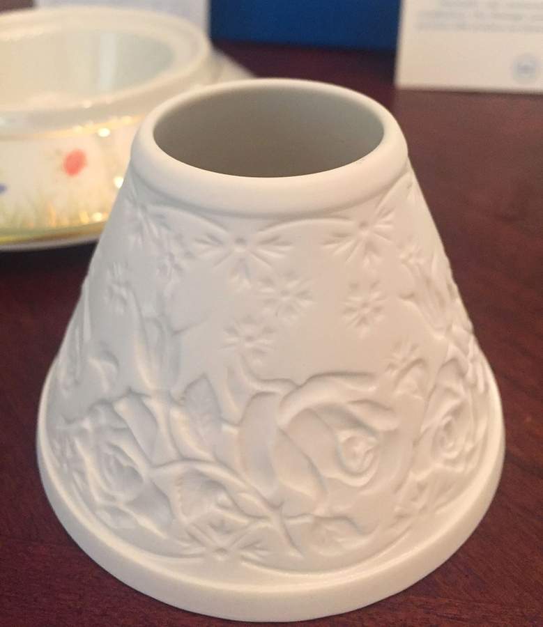 Floralies Lithophane Candle Votive Globe by Haviland-1