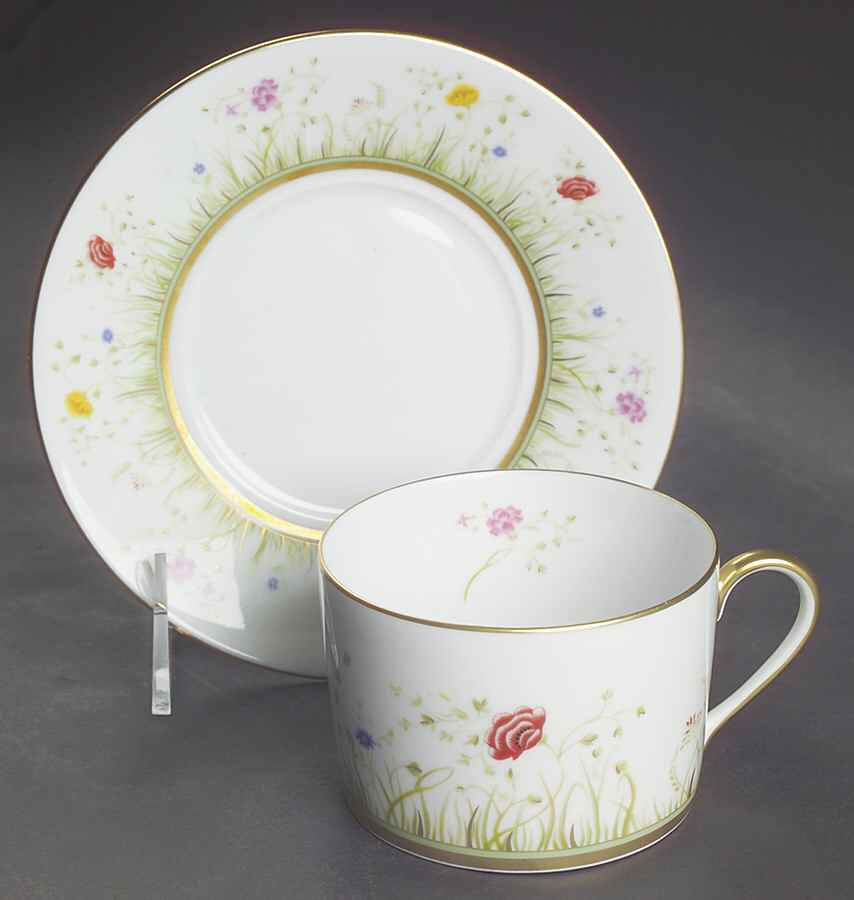 Floralies Flat Cup & Saucer Set by Haviland-1