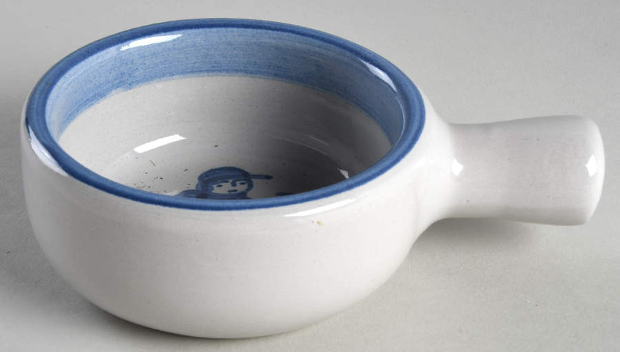 Skier Large Porringer No Lid by M A Hadley-1