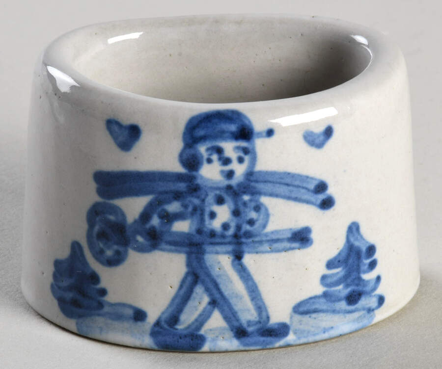 Skier Napkin Ring by M A Hadley-1