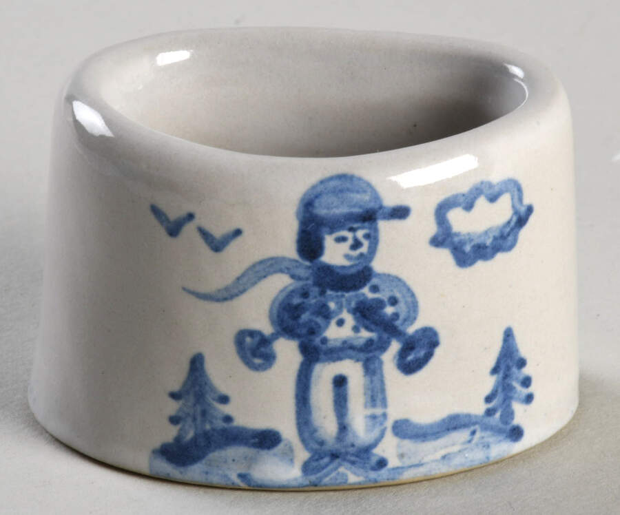 Skier Napkin Ring by M A Hadley-1