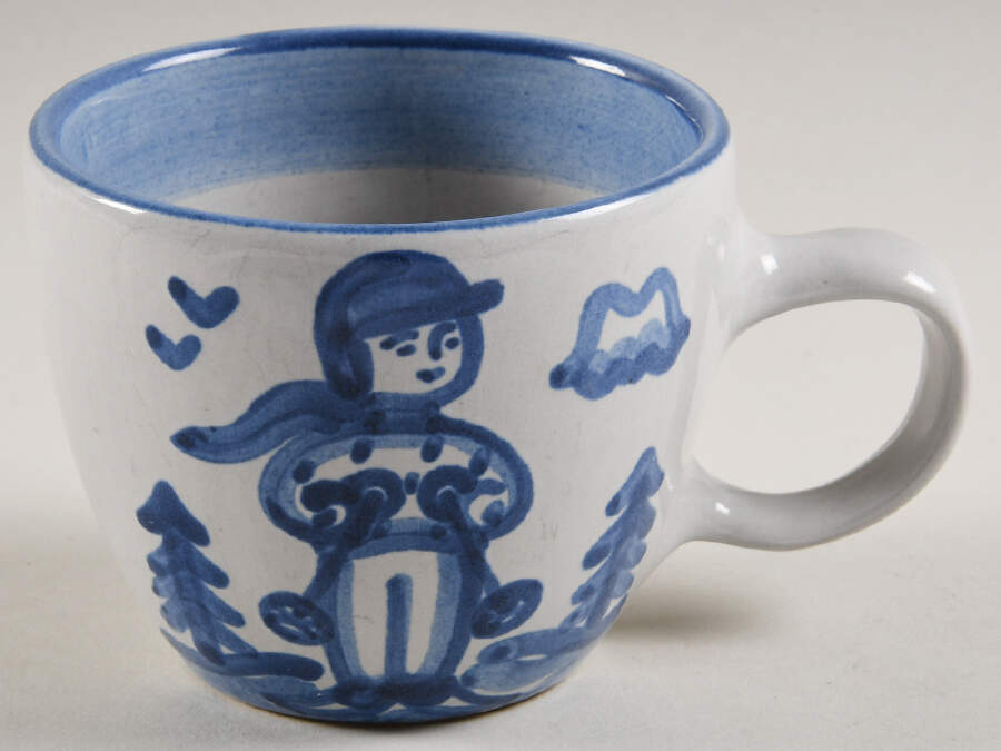 Skier Flat Cup by M A Hadley-1