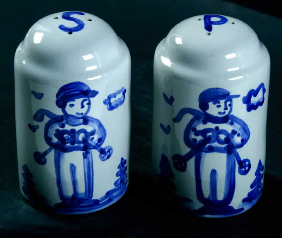 Skier Salt & Pepper Set by M A Hadley-1
