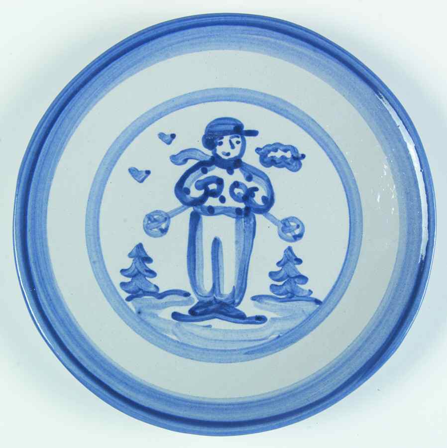 Skier Salad/Dessert Plate by M A Hadley-1