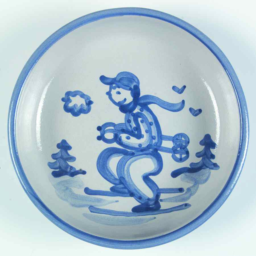Skier 7" Individual Pasta Bowl by M A Hadley-1