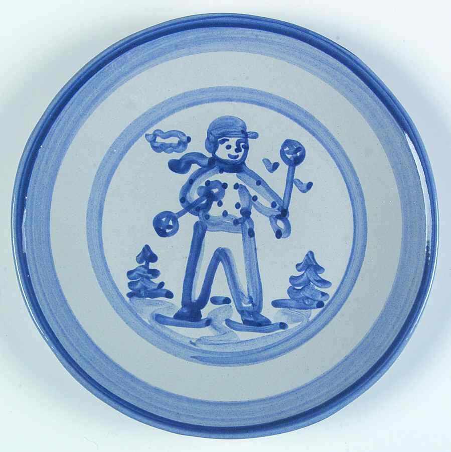 Skier Salad/Dessert Plate by M A Hadley-1