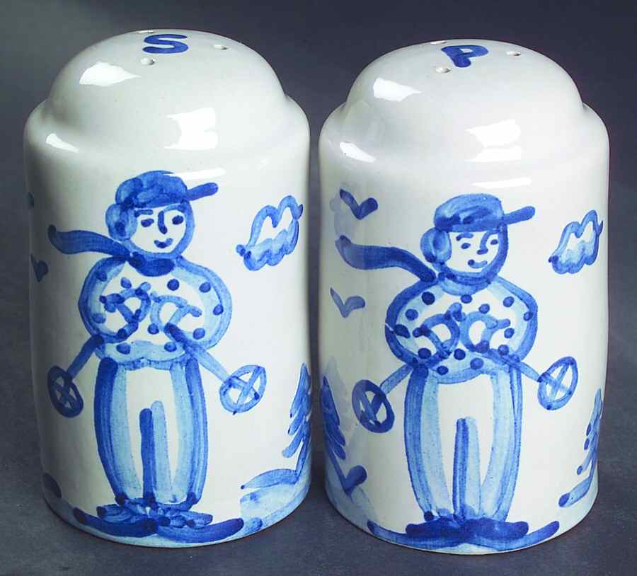 Skier Oversized Salt & Pepper Set by M A Hadley-1