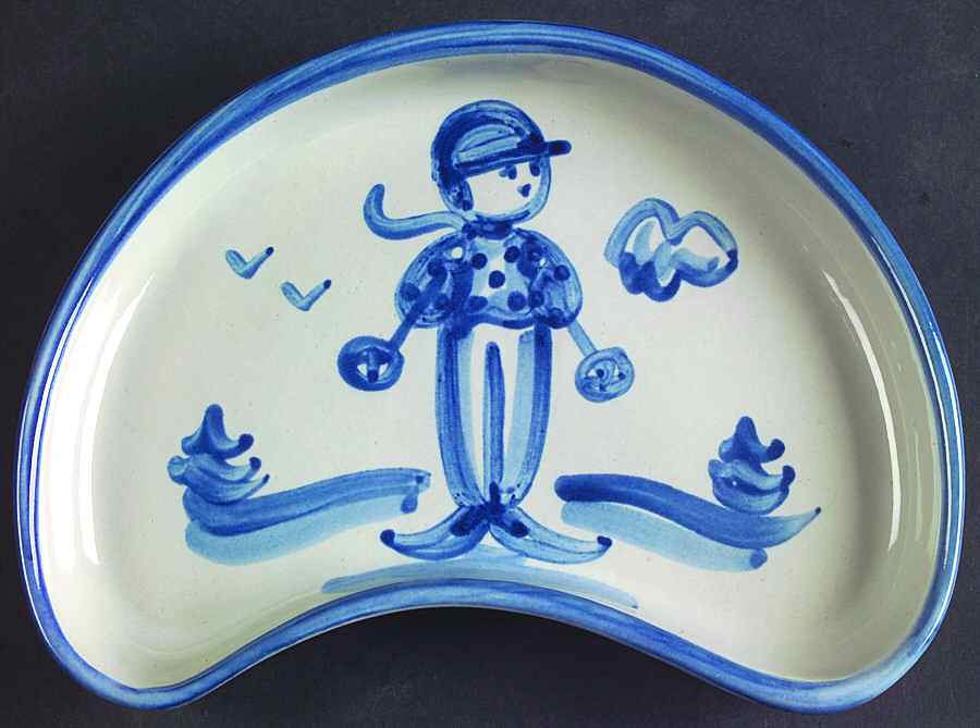 Skier Crescent Salad Plate by M A Hadley-1