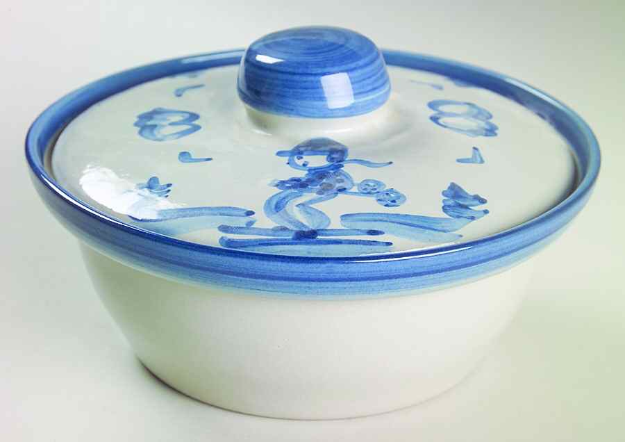 Skier Large Butter Tub & Lid by M A Hadley-1