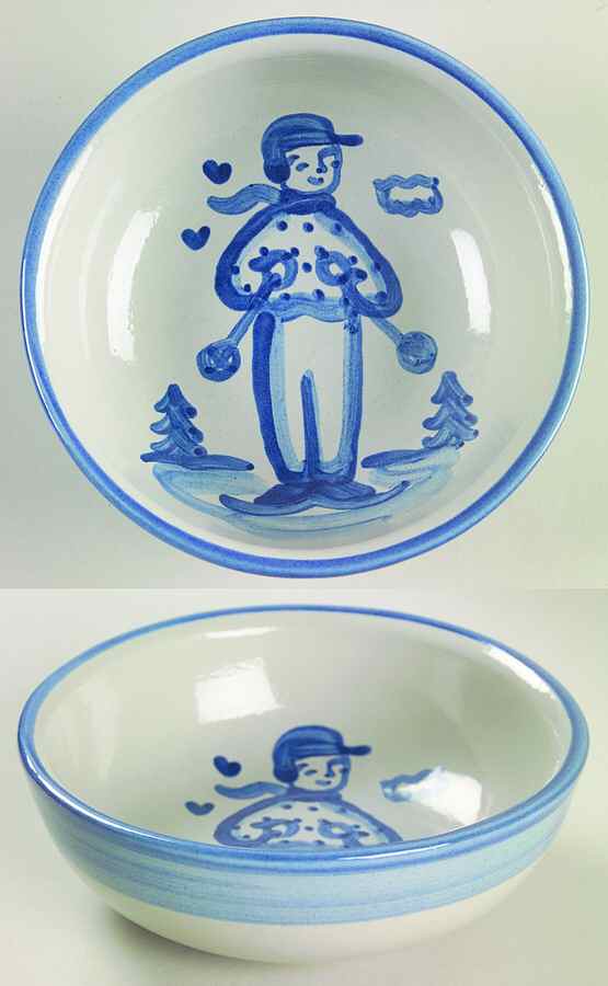 Skier Fruit/Dessert (Sauce) Bowl by M A Hadley-1