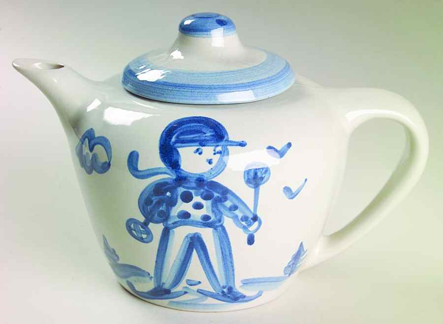Skier Mini Teapot & Lid by M A Hadley-1