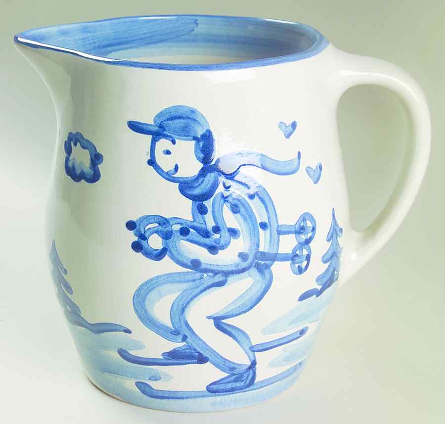 Skier 76 Oz Pitcher by M A Hadley-1