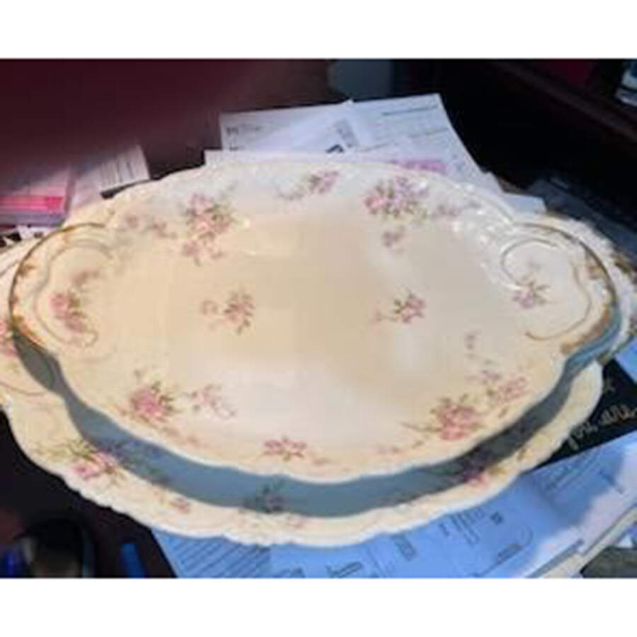 Schleiger 137-2 14" Oval Serving Platter by Haviland-1