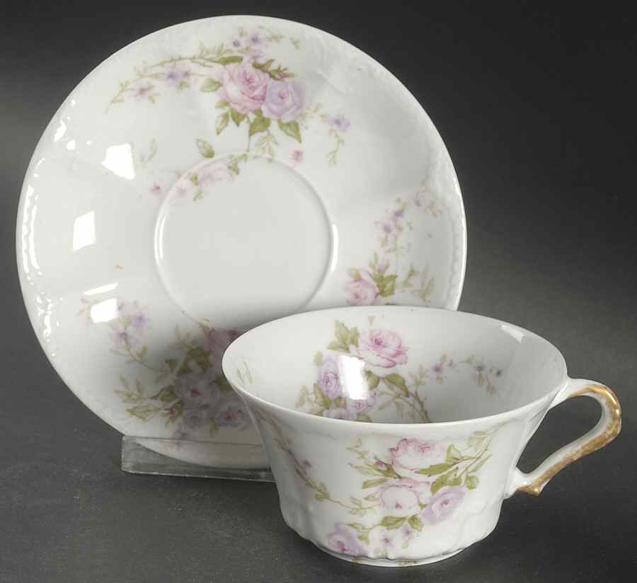 Schleiger 137-2 Flat Cup & Saucer Set by Haviland-1
