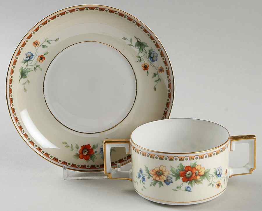 10797 Flat Bouillon Cup & Saucer by Heinrich - H&C-1