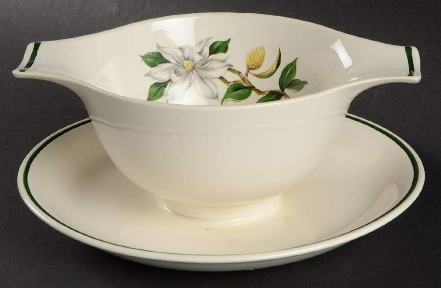 HLC1191 Gravy Boat with Attached Underplate by Homer Laughlin -1
