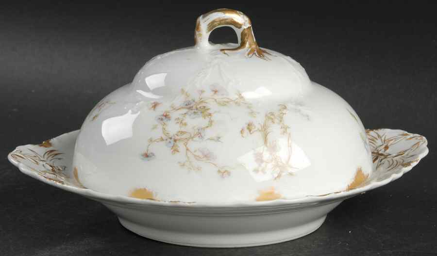 Schleiger 38b Round Covered Butter by Haviland-1