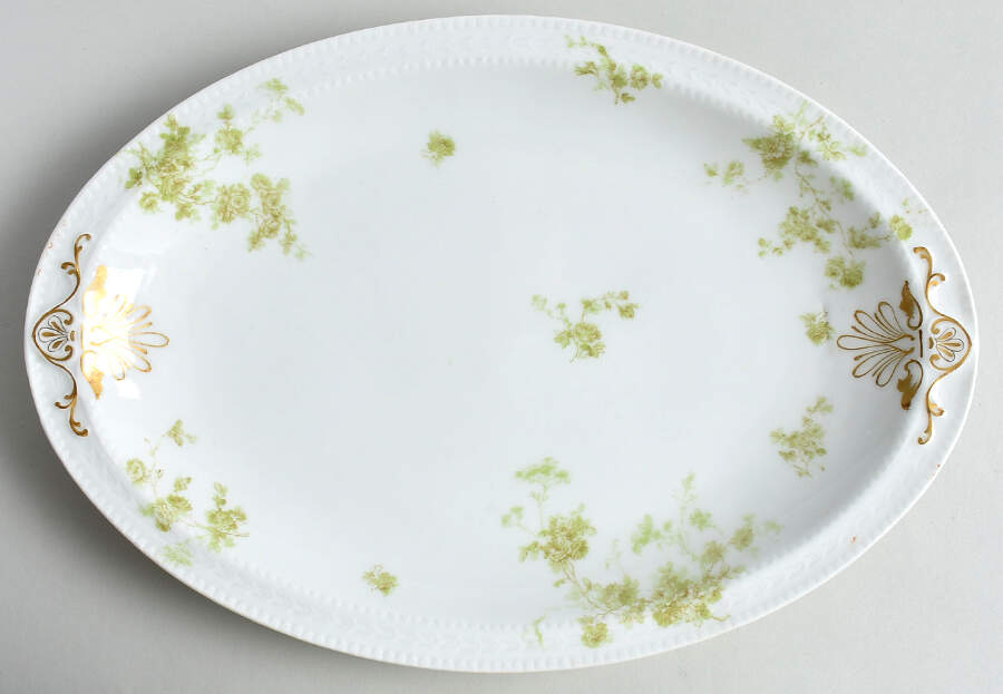 Schleiger 42N 12" Oval Serving Platter by Haviland-1