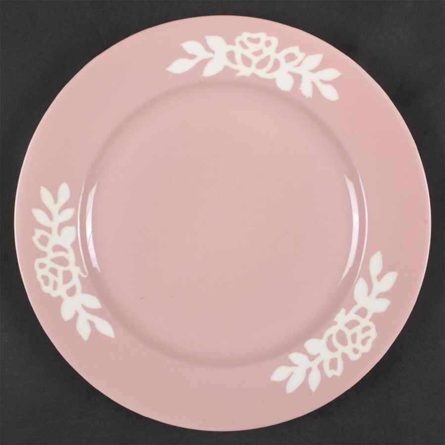 White Rose Pink Dinner Plate by Harker-1