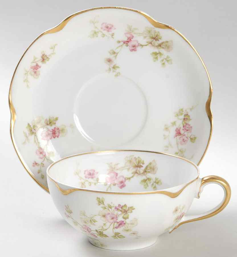 Schleiger 48 Flat Cup & Saucer Set by Haviland-1