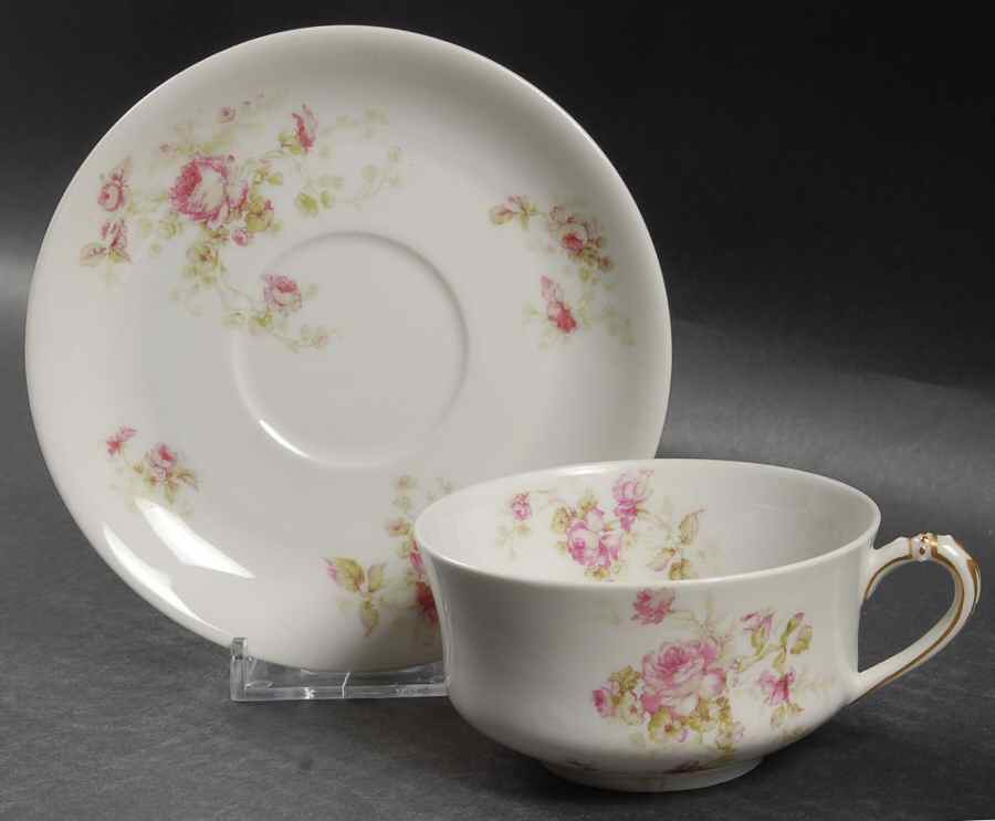 Schleiger 49e Flat Cup & Saucer Set by Haviland-1