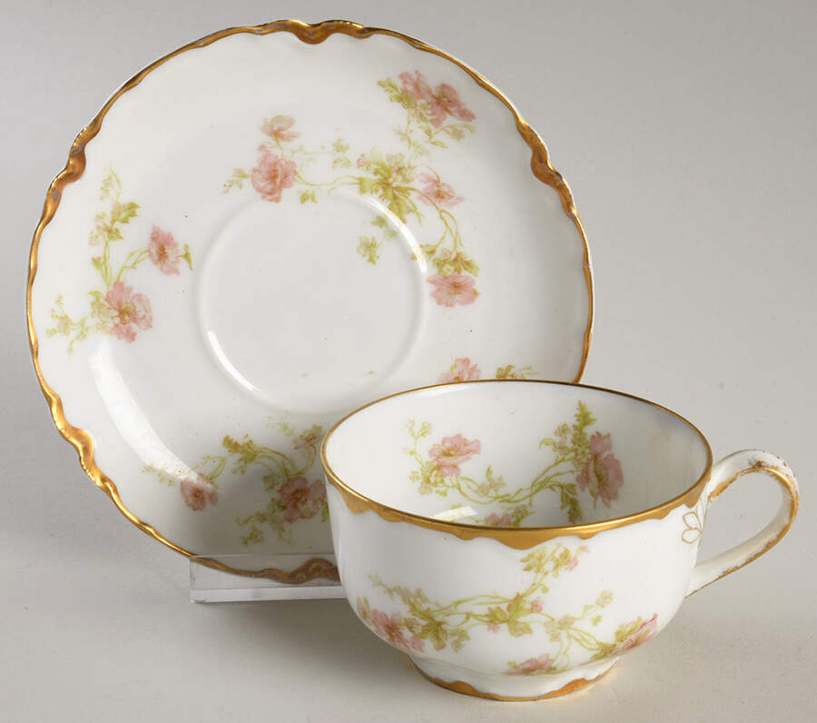 Schleiger 90d Flat Cup & Saucer Set by Haviland-1