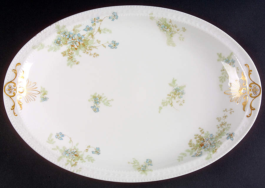 Schleiger 52a 14" Oval Serving Platter by Haviland-1