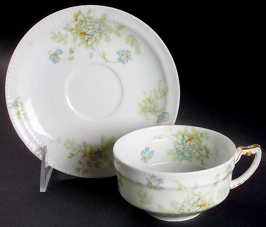Schleiger 52a Flat Cup & Saucer Set by Haviland-1