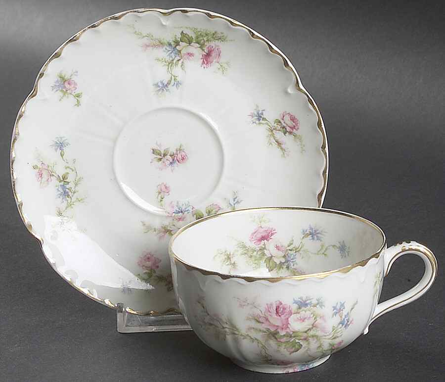 Schleiger 53G Flat Cup & Saucer Set by Haviland-1